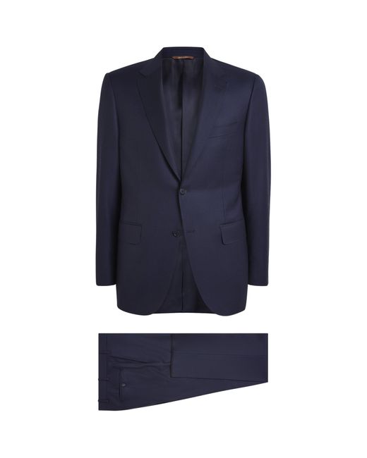 Canali Blue Wool 2-Piece Suit for men