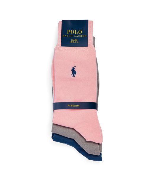 Polo Ralph Lauren Pink Polo Pony Socks (pack Of 2) for men