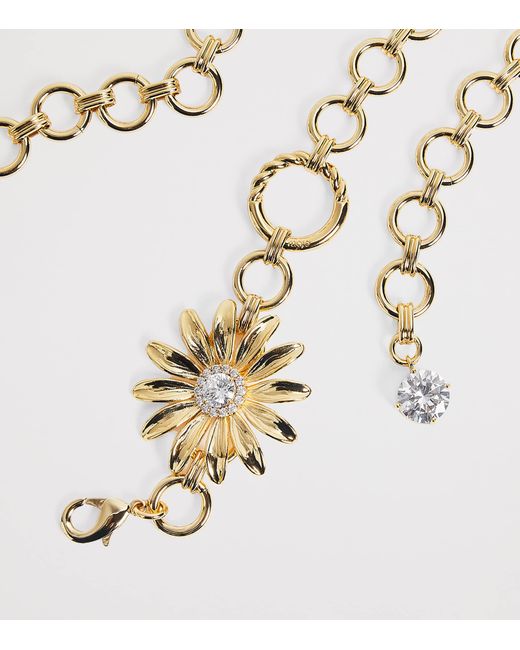 Maje Metallic Embellished Chain Belt