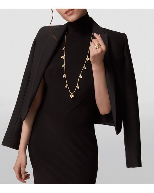 Cartier Metallic And Diamond Grain De Café Necklace