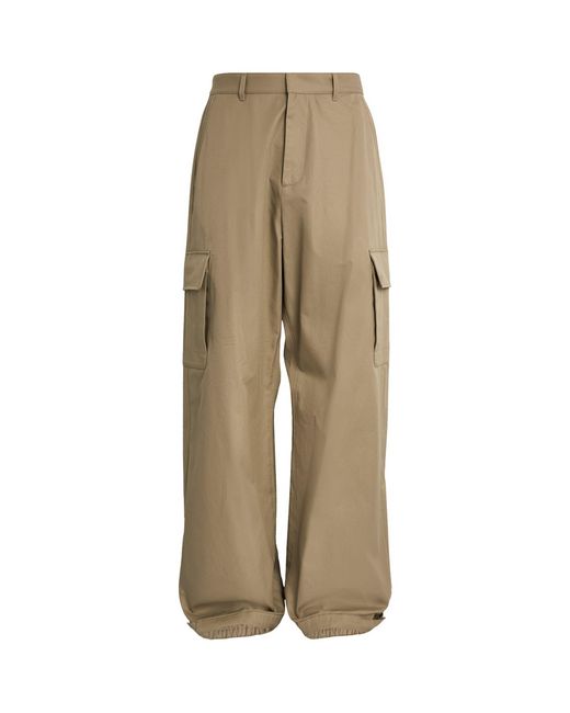 Off-White c/o Virgil Abloh Natural Wide-leg Cargo Trousers for men