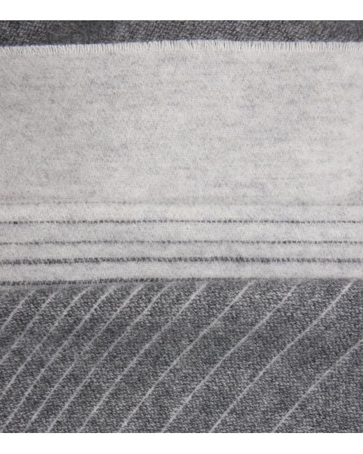Max Mara Gray Wool-Blend Brenta Scarf