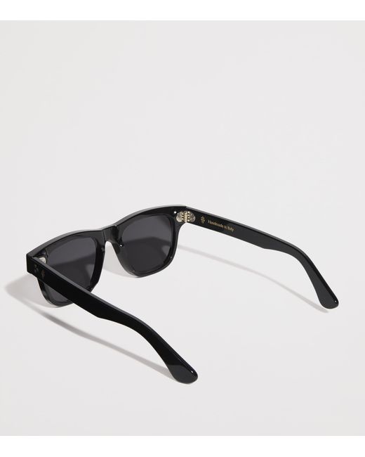 Eleventy Black Cellulose Acetate Marco Sunglasses for men