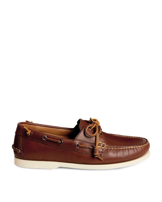Polo Ralph Lauren Brown Leather Merton Boat Shoes for men