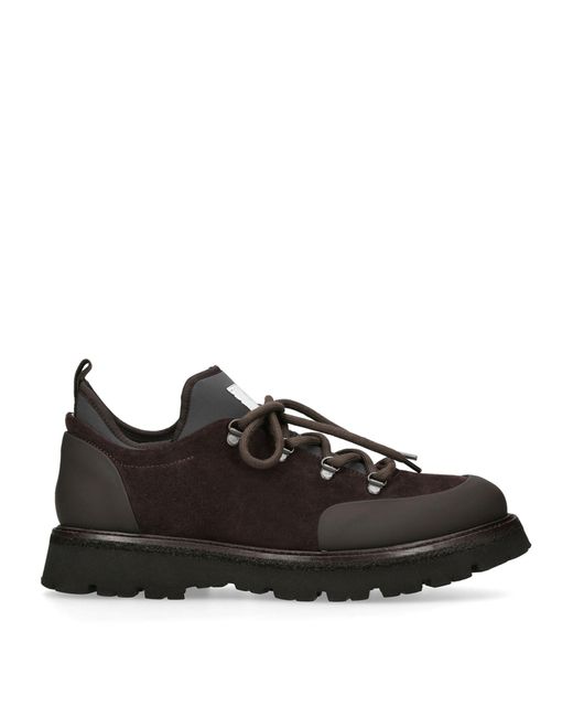 Eleventy Black Suede Hiker Boots for men