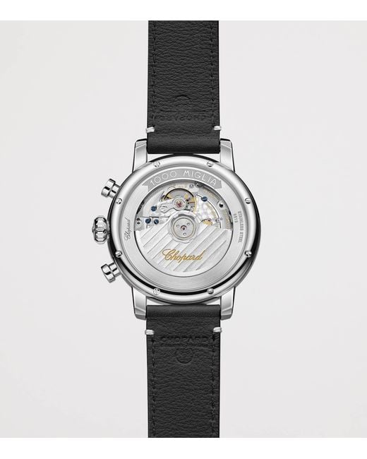 Chopard Gray Stainless Steel Mille Miglia Chronograph Watch for men