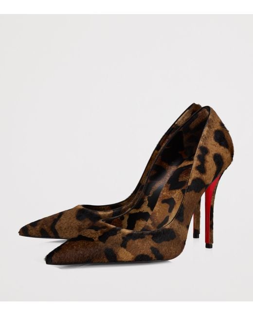 Christian Louboutin Brown Miss Z Pony Hair Pumps 100