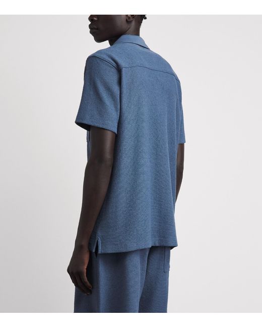 PAIGE Blue Bouclé Oliver Shirt for men