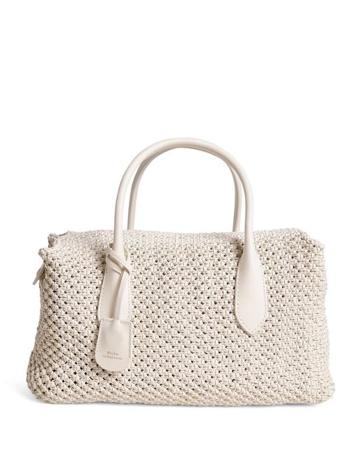 Polo Ralph Lauren Natural Leather Bellport Satchel Bag