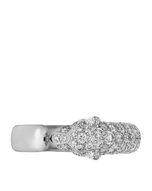 Cartier Metallic And Diamond Panthère De Ring