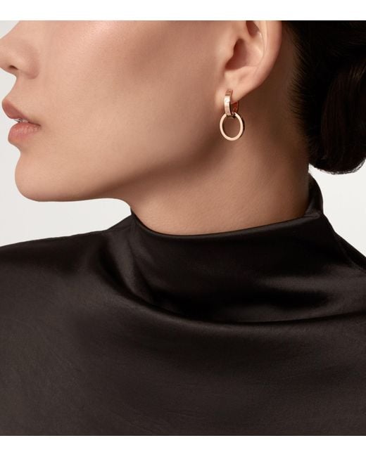 Cartier Natural Rose Gold Love Double Hoop Earrings