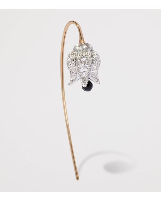 Annoushka White Diamond And Spinel French Hook Earrings