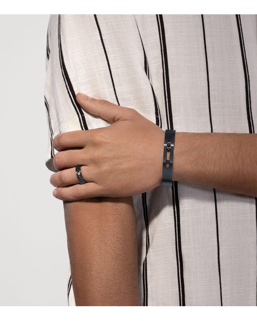 Messika Black Move Titanium Brushed Titanium And Diamond Ring
