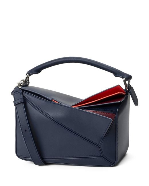 Loewe Blue Small Leather Layers Puzzle Top-Handle Bag
