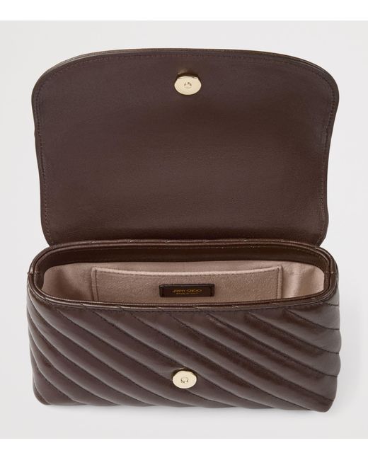 Jimmy Choo Brown Leather Curve Cross-Body Bag