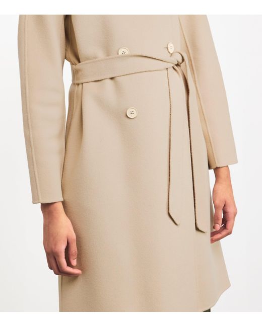 Weekend by Maxmara Natural Virgin Wool-Blend Double-Faced Overcoat
