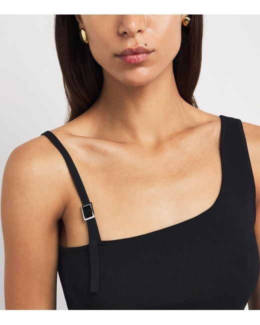 Sandro Black Knitted Asymmetric Tank Top