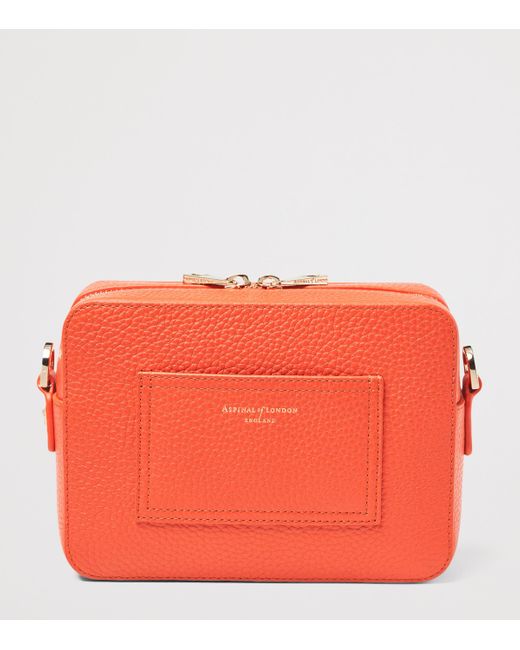 Aspinal Red Leather Camera Bag
