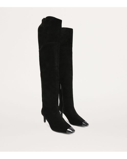 Kurt Geiger Black Suede Regent Over-The-Knee Boots