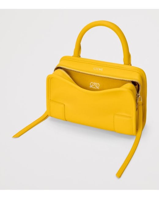 Loewe Yellow Mini Leather Amazona 180 Top-Handle Bag