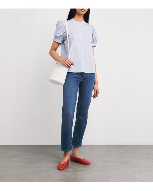 FRAME Blue Le Sleek Straight Jeans