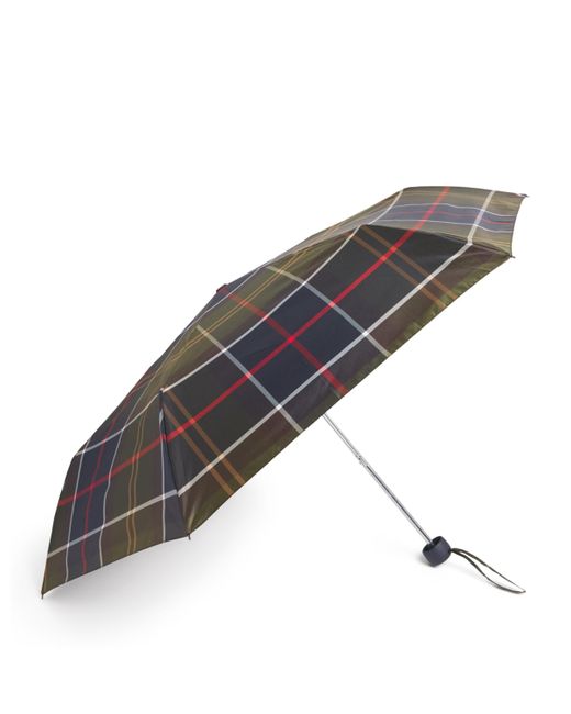 Barbour Gray Tartan Telescopic Umbrella