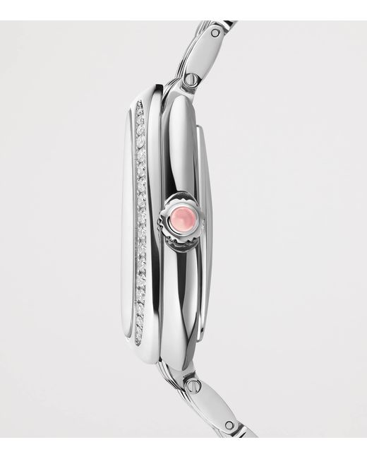 BVLGARI White Stainless Steel And Diamond Serpenti Seduttori Watch
