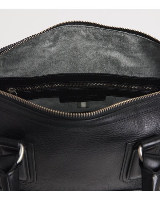Officine Creative Black Leather Jules Briefcase for men