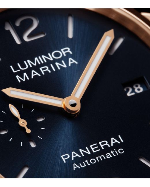 Panerai Blue Rose Gold Luminor Marina Goldtech Watch 44mm for men