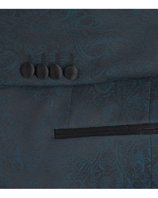 Pal Zileri Blue Floral Jacquard Dinner Jacket for men