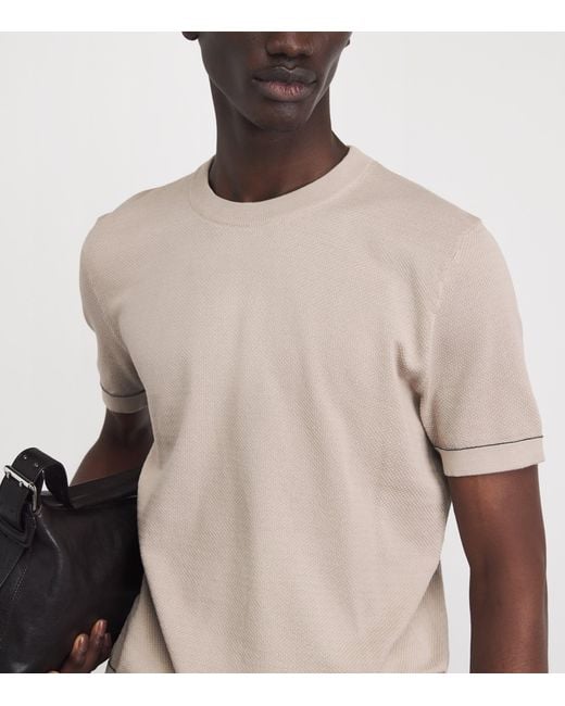 Brioni White Sea Island Cotton T-Shirt for men