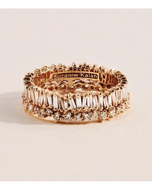 Suzanne Kalan Natural And Diamond Classic Short Stack Eternity Ring
