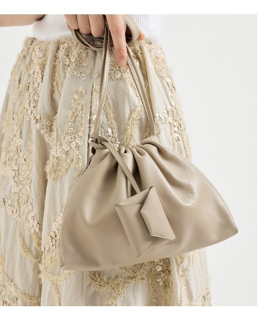 Brunello Cucinelli Natural Leather Envelope Bag Charm