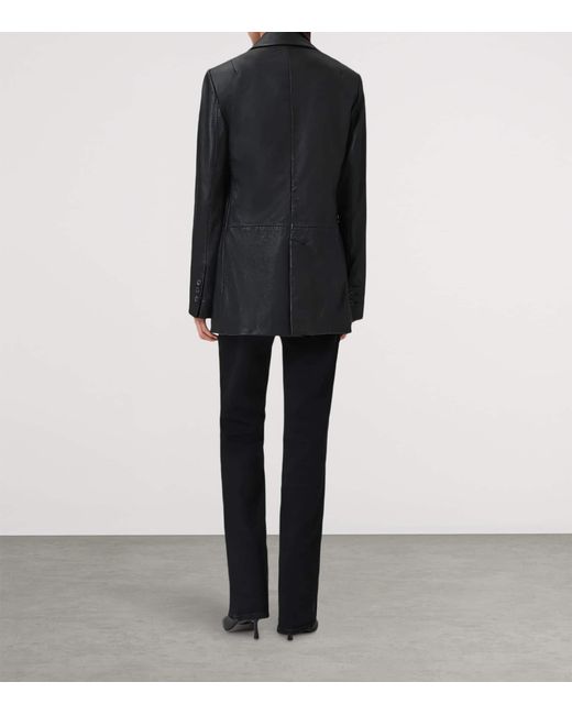 AllSaints Black Haldan High-Rise Bootcut Jeans