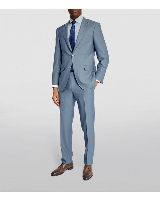 Canali Blue Wool 2-piece Suit for men