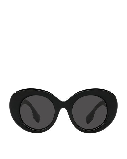 Burberry Black Be4370u Margot Round-frame Acetate Sunglasses