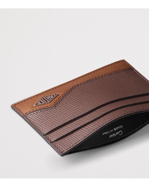 Cartier Brown Leather Losange Card Holder for men