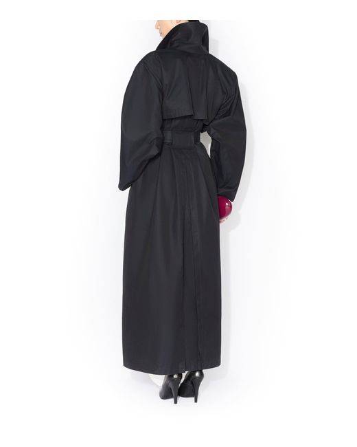 Alaïa Black Cotton Trench Coat
