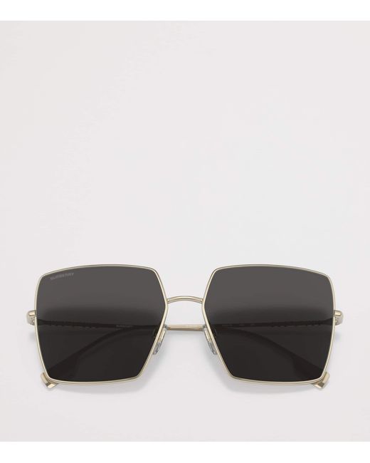Burberry Gray Metal Daphne Sunglasses