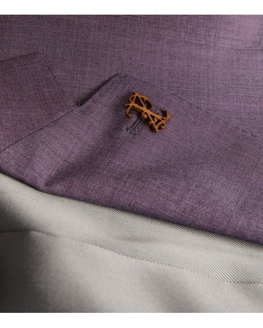 Pal Zileri Purple Wool 2-piece Suit for men