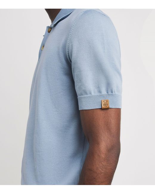 Jacob Cohen Blue Brushed Cotton Polo Shirt for men