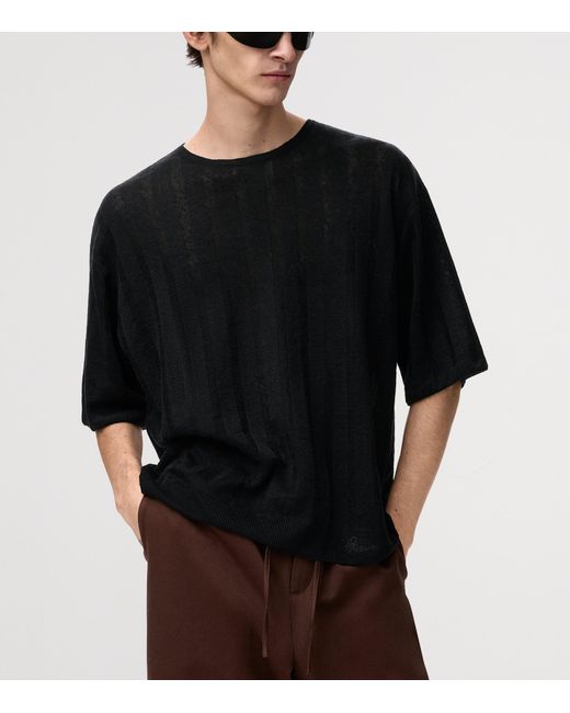 Loewe Black X Paula' Ibiza Linen-Blend T-Shirt for men