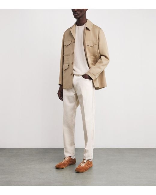Lardini Natural Virgin Wool Field Jacket for men
