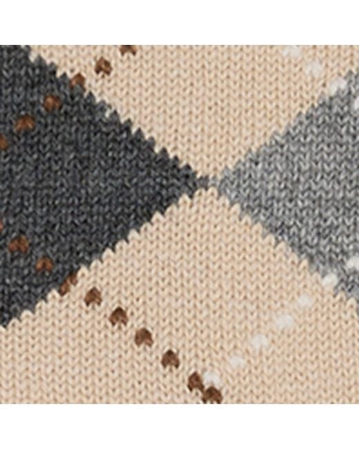 Dunhill Natural Cashmere-Cotton Argyle Socks for men