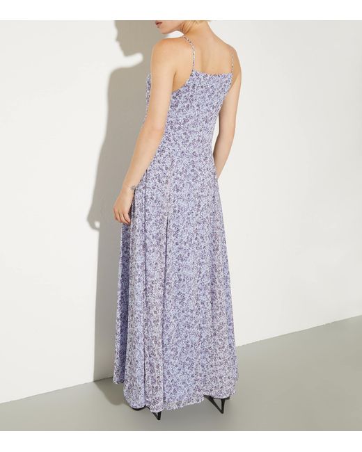 MAX&Co. Purple Printed Maxi Dress
