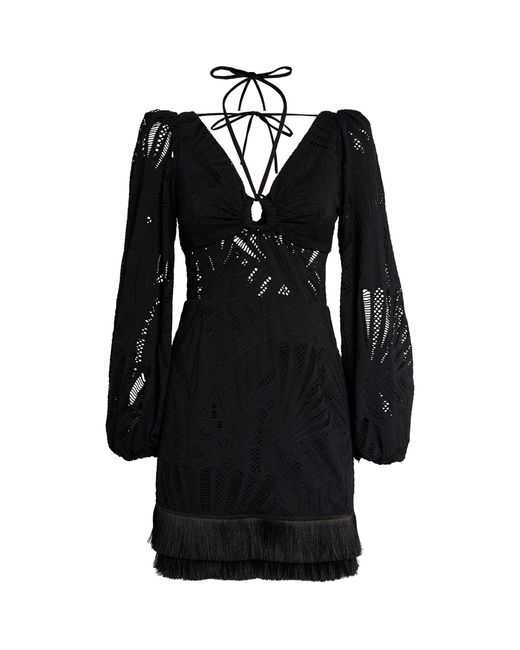 PATBO Black Lace Mini Dress