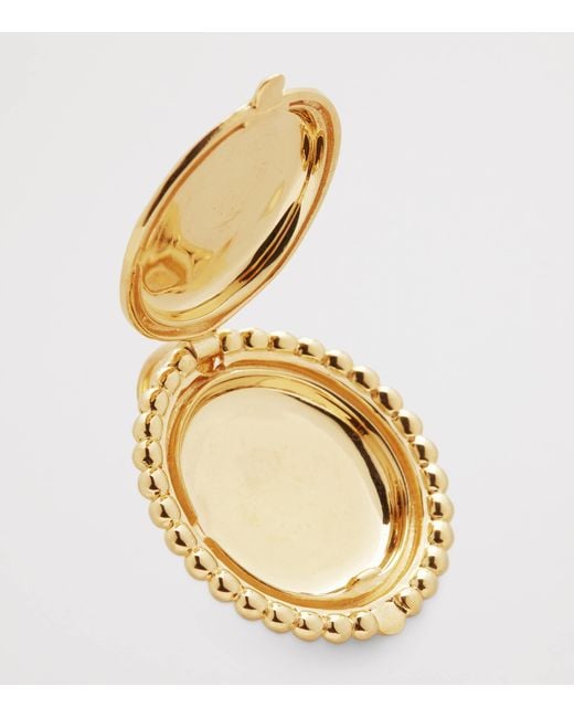 Monica Vinader Metallic Vermeil Beaded Deia Locket Pendant