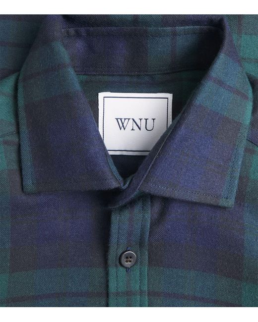 With Nothing Underneath Blue Cotton-Wool Classic Shirt