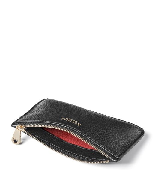 Aspinal Black Leather Ella Card Holder