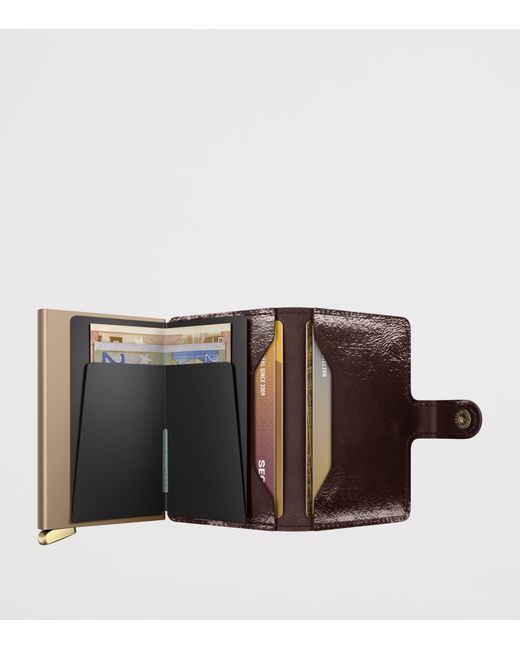 Secrid Brown Leather Miniwallet for men